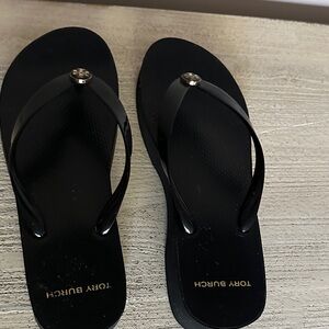 Tory Burch Black Flip Flop Sandals